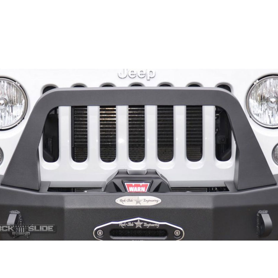 Rock Slide Engineering Bull Bar Rigid Series Front Bumper Only 11-Gauge Steel 2007-2018 Jeep Wrangler JK