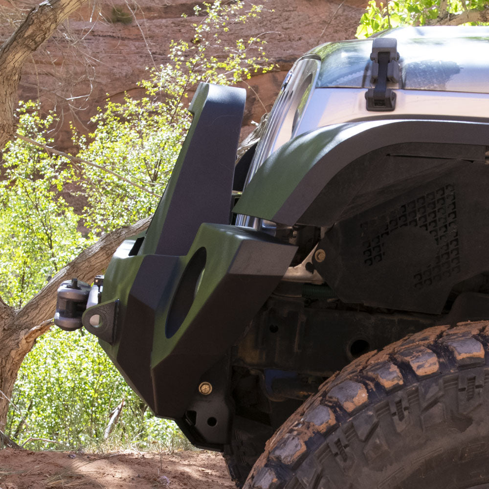 Rock Slide Engineering Bull Bar Rigid Series Front Bumper Only 11-Gauge Steel 2007-2018 Jeep Wrangler JK