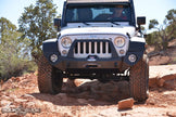 Rock Slide Engineering Full Front Bumper Rigid Series Bull Bar Winch Plate 10-Gauge Steel 2007-2018 Jeep Wrangler JK