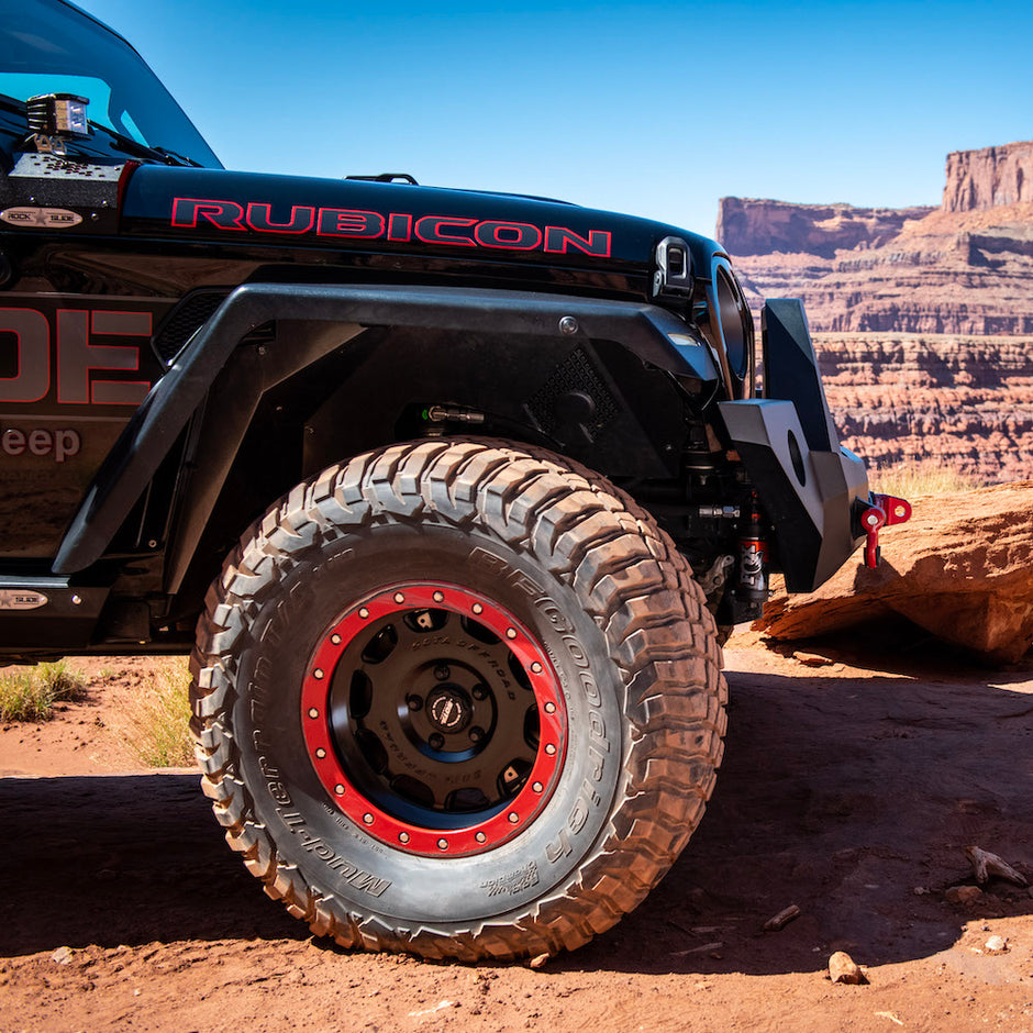Rock Slide Engineering Full Front Bumper Rigid Series Bull Bar Winch Plate 10-Gauge Steel 2018-2026 Jeep Wrangler JL