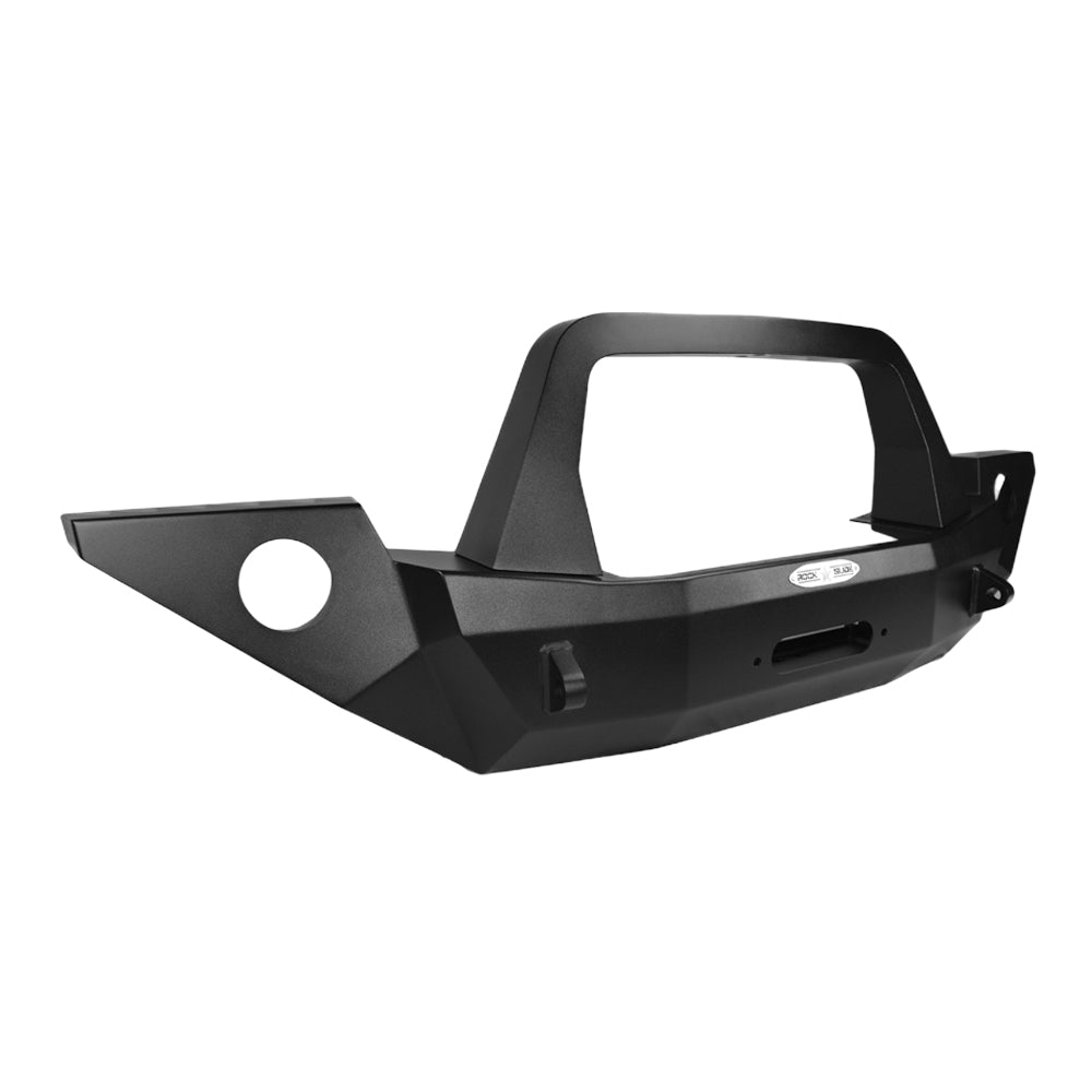 Rock Slide Engineering Full Front Bumper Rigid Series Bull Bar Winch Plate 10-Gauge Steel 2018-2026 Jeep Wrangler JL