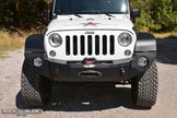 Rock Slide Engineering Full Front Bumper Rigid Series No Bull Bar Winch Plate 10-Gauge Steel 2007-2018 Jeep Wrangler JK