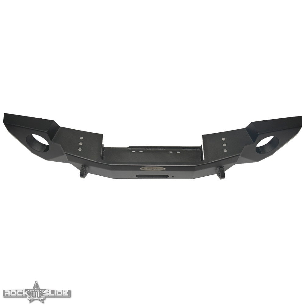 Rock Slide Engineering Full Front Bumper Rigid Series No Bull Bar Winch Plate 10-Gauge Steel 2007-2018 Jeep Wrangler JK