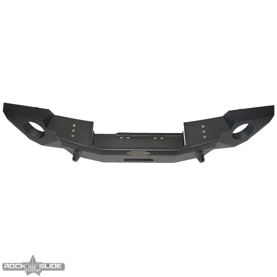 Rock Slide Engineering Full Front Bumper Rigid Series No Bull Bar Winch Plate 10-Gauge Steel 2007-2018 Jeep Wrangler JK