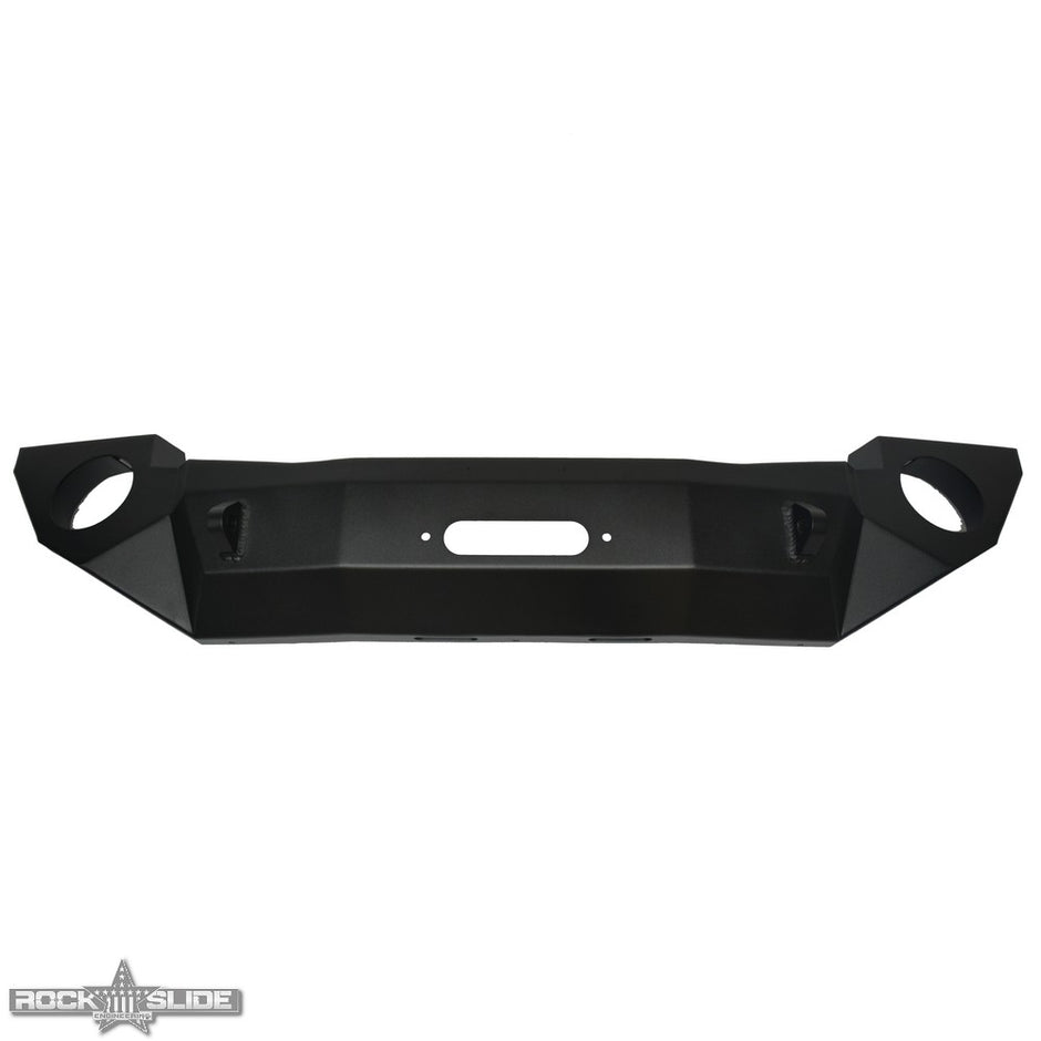 Rock Slide Engineering Full Front Bumper Rigid Series No Bull Bar Winch Plate 10-Gauge Steel 2007-2018 Jeep Wrangler JK
