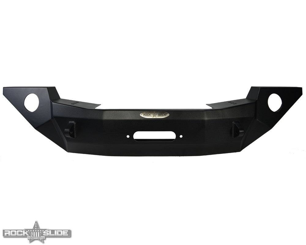Rock Slide Engineering Full Front Bumper Rigid Series No Bull Bar Winch Plate 10-Gauge Steel 2018-2026 Jeep Wrangler JL