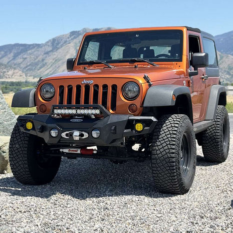 Rock Slide Engineering Mid Front Bumper Appalachian Series Winch Plate Aluminum 2007-2018 Jeep Wrangler JK