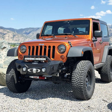 Rock Slide Engineering Mid Front Bumper Appalachian Series Winch Plate Steel 2007-2018 Jeep Wrangler JK
