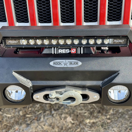 Rock Slide Engineering Mid Front Bumper Appalachian Series Winch Plate Steel 2018-2025 Jeep Gladiator JT / 2018-2025 Jeep Wrangler JL
