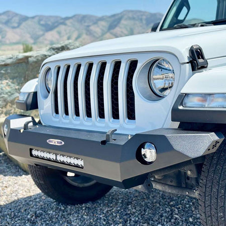 Rock Slide Engineering Full Front Bumper Appalachian Series Steel 2018-2025 Jeep Gladiator JT / 2018-2025 Jeep Wrangler JL