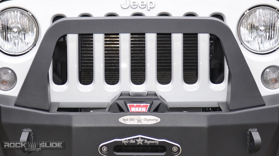Rock Slide Engineering Bull Bar Rigid Series Front Bumper Only 3/16-Inch Steel 2007-2018 Jeep Wrangler JK