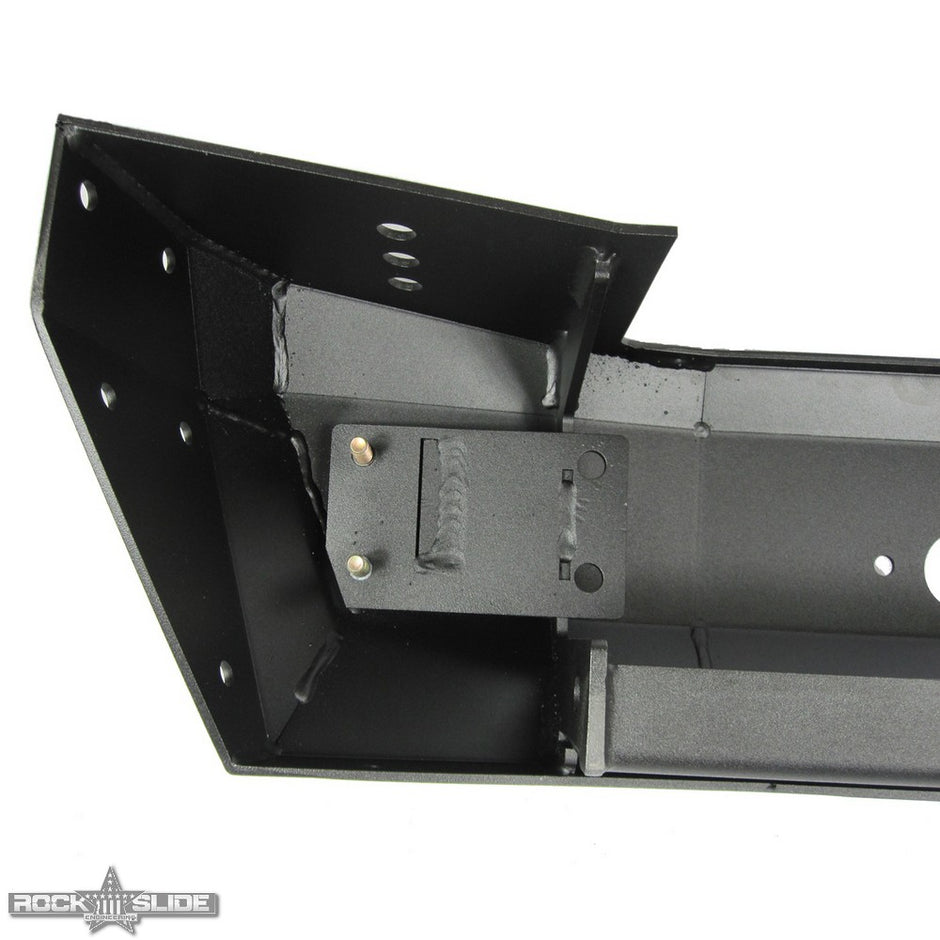 Rock Slide Engineering Stubby Front Bumper Rigid Series Bull Bar Winch Plate 10-Gauge Steel 2018-2026 Jeep Wrangler JL