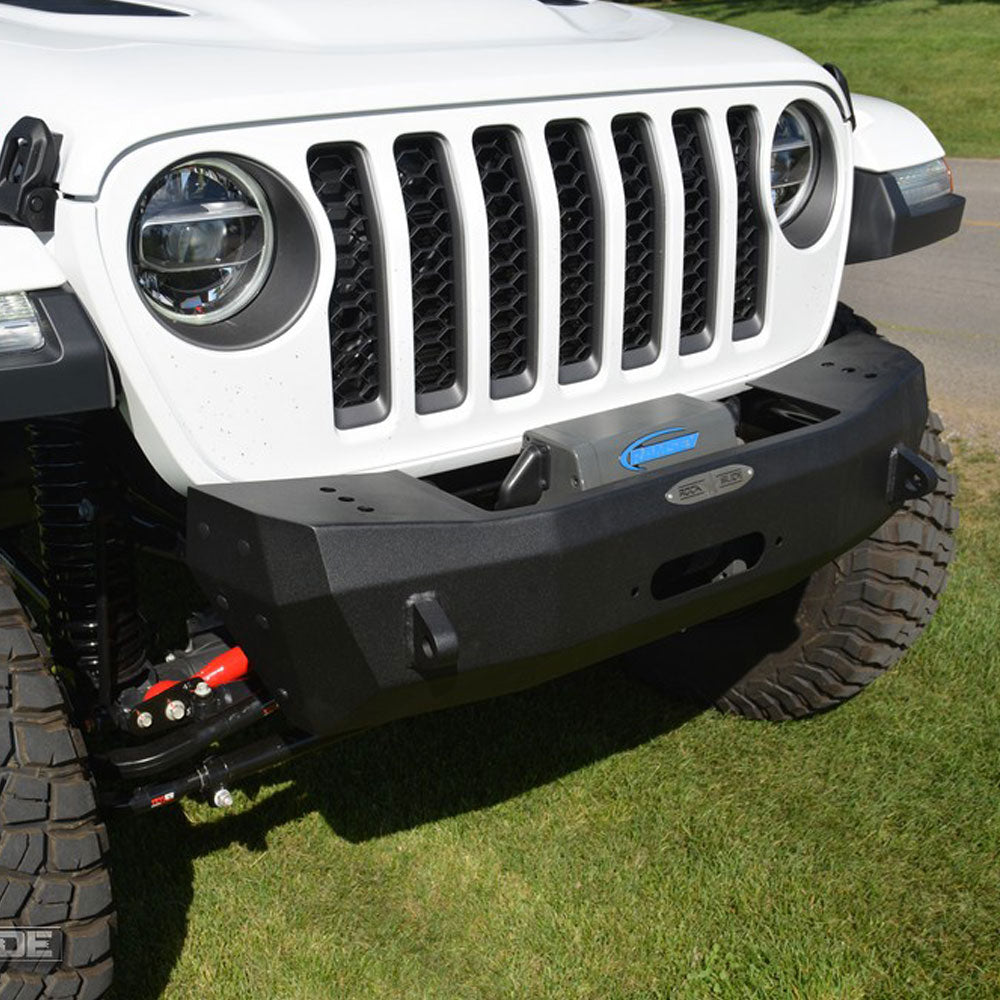 Rock Slide Engineering Stubby Front Bumper Rigid Series No Bull Bar Winch Plate 10-Gauge Steel 2018-2026 Jeep Wrangler JL