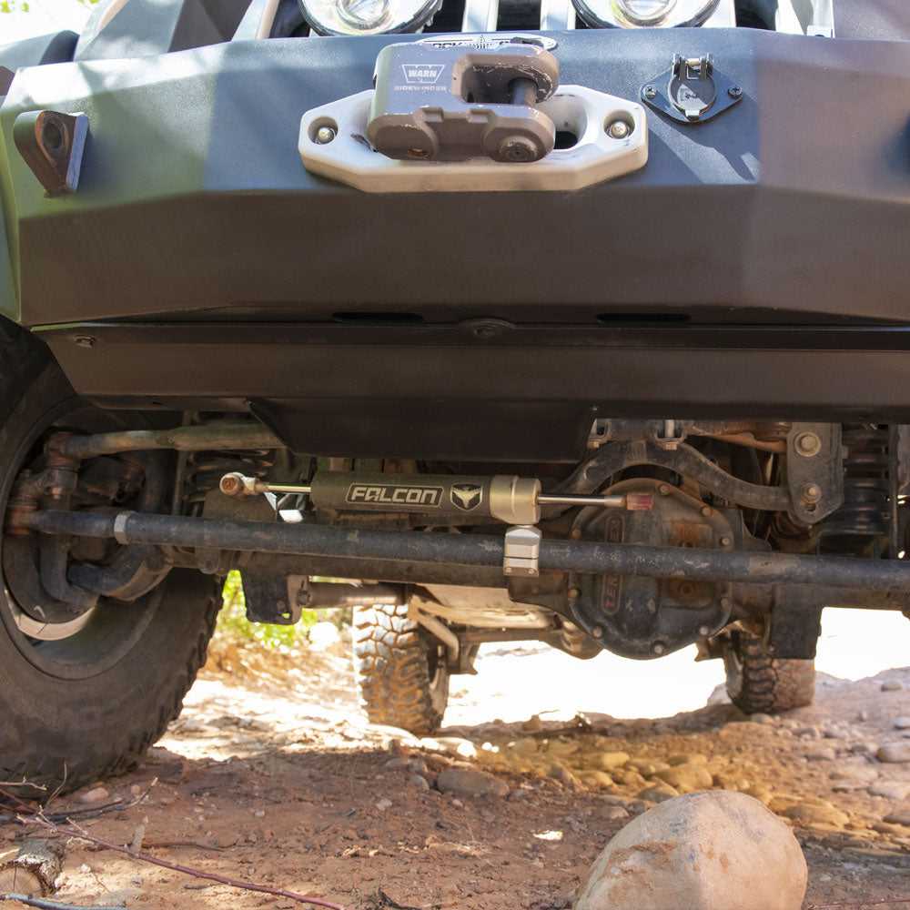 Rock Slide Engineering Front Bumper Skid Plate Rigid Series 3/16-Inch Steel 2007-2018 Jeep Wrangler JK