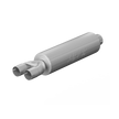 MBRP Muffler Universal Fit Aluminized Steel 3-Inch 2.5-Inch