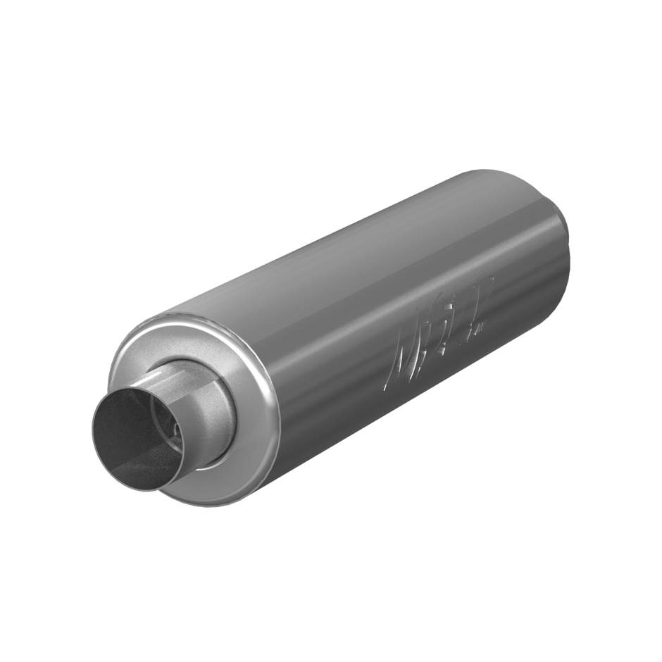 MBRP Muffler Universal Fit T409 Stainless Steel Amber 3-Inch 26-Inch