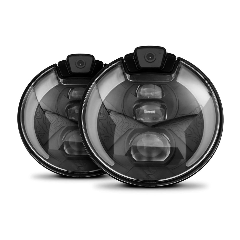 Project X 7-Inch LED Headlight with 4K Wide-Angle Camera | 2007–2018 Jeep Wrangler JK | HL538822-1