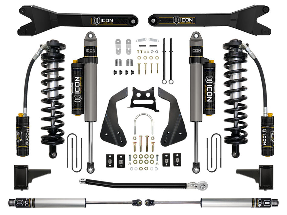 ICON Stage 5 Coilover Conversion System w/ Radius Arms | 2005–2007 Ford F-250/F-350 4x4 | 4–5.5" Lift