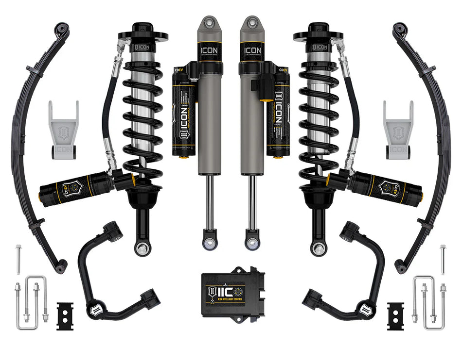 ICON Stage 5 Suspension System Tubular UCA + Leaf Pack | 2021–2023 Ford F-150 Tremor 4WD | 2.5–3" Lift