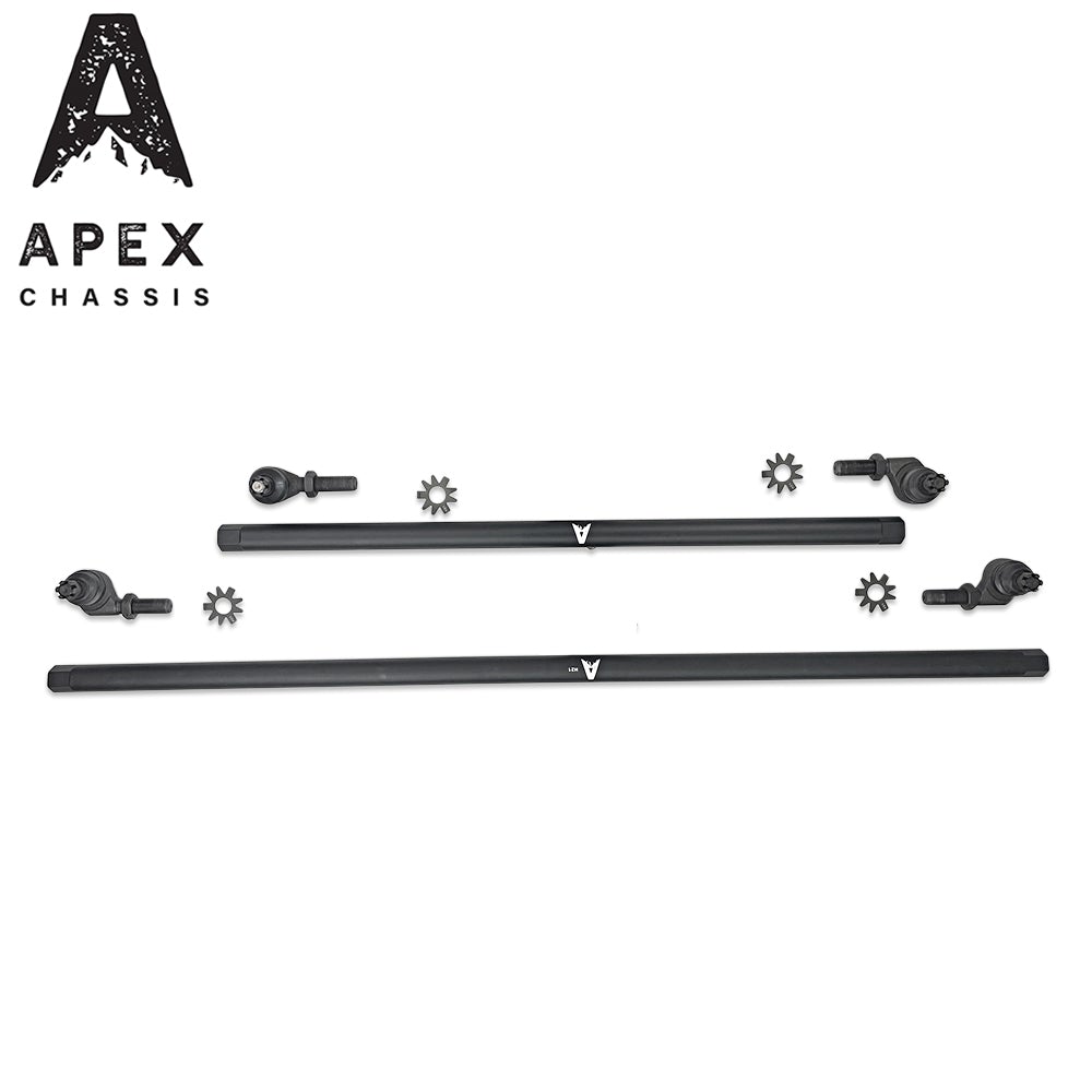 Apex Chassis 1-Ton Steering Kit | Tie Rod + Drag Link | 2007-2018 Jeep Wrangler JK/JKU