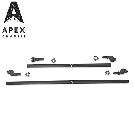 Apex Chassis 1-Ton Steering Kit | Tie Rod + Drag Link | 2007-2018 Jeep Wrangler JK/JKU