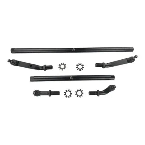 Apex Chassis KIT186 Heavy-Duty Solid Steel Tie Rod — Machined Stabilizer Port | E-Coat | 2014–2026 Ram 2500 / 2013–2026 Ram 3500 4WD | SRW & DRW | 2–6" Lift | Gas & 6.7L Cummins
