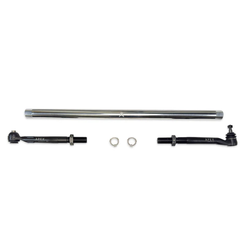 Apex Chassis KIT372-POL ProLock Tie Rod — 2" Polished 7075-T6 Aluminum | 2005–2026 Ford F-250 / F-350 Super Duty 4WD | P221 · P558 · P702 | SRW & DRW | 2–6" Lift