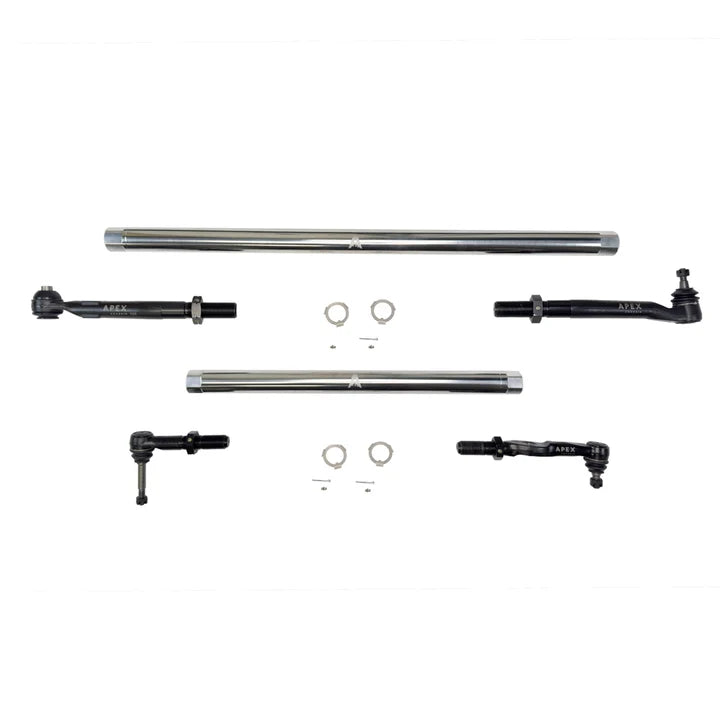 Apex ProLock Steering Kit — SKU: KIT375 — 7075-T6 Polished Aluminum | Ford F-250/F-350 2017–2026 4WD