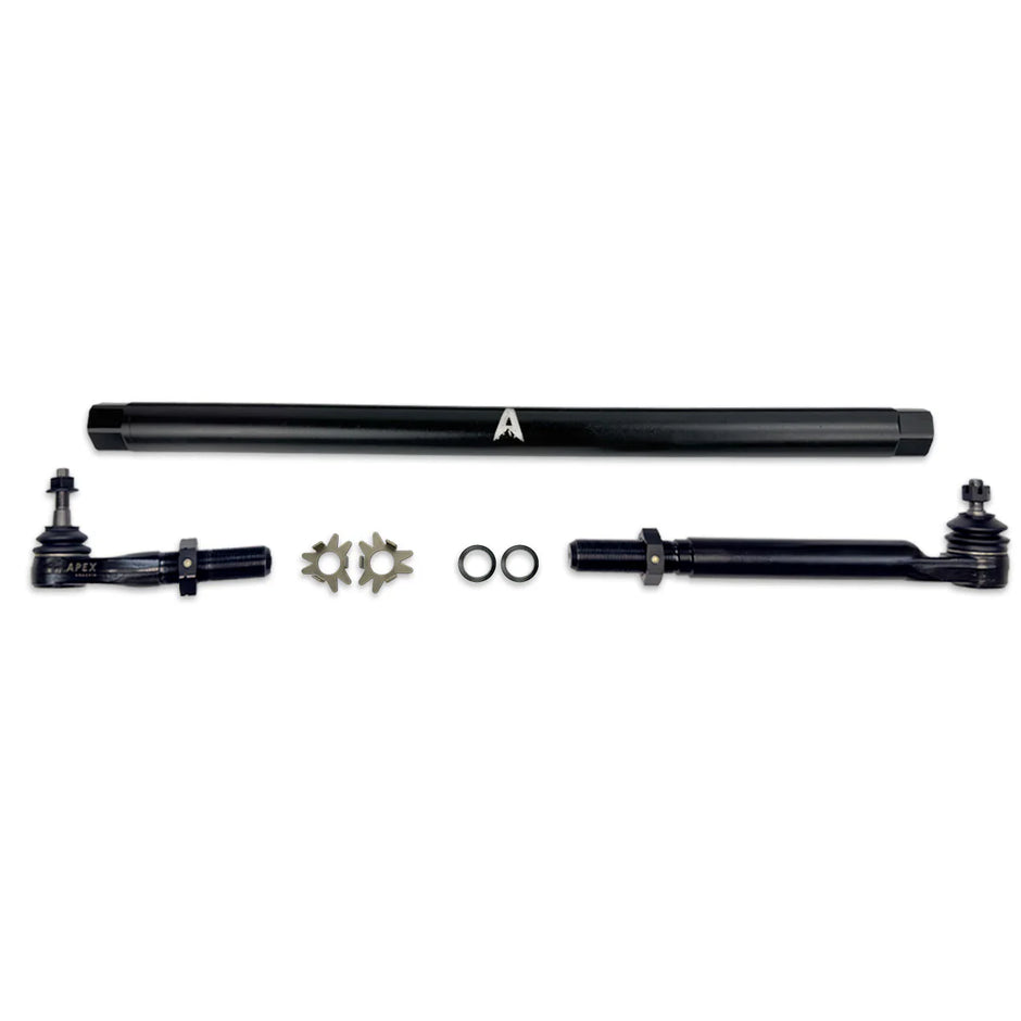 Apex Chassis KIT387-POL ProLock Drag Link — 1.75" Polished 7075-T6 Aluminum | 2014–2026 Ram 2500 / 2013–2026 Ram 3500 4WD | 2–6" Lift | Gas & 6.7L Cummins