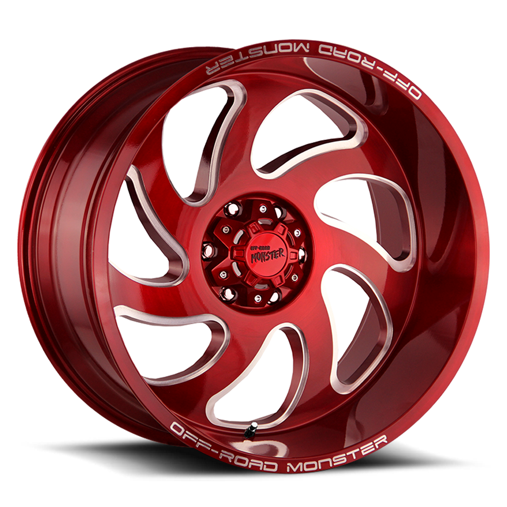 Off Road Monster Wheels M07 R Candy Red | 20x10 -19mm | 6x135 | 2004–2026 Ford F-150 & Expedition