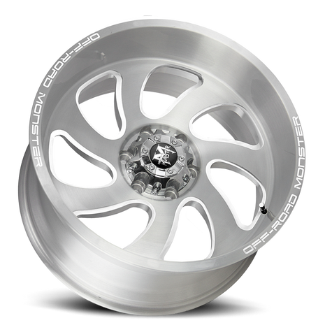 Off Road Monster Wheels M07 BFS Brushed Face Silver | 20x10 -19mm | 6x139.7 | Truck/SUV Wheel