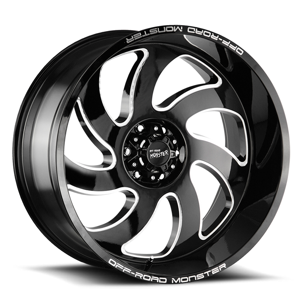 Off Road Monster Wheels M07 GBML Gloss Black | 20x10 -19mm | 6x139.7 | Truck/SUV Wheel