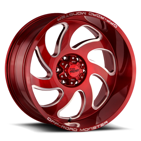 Off Road Monster Wheels M07 R Candy Red | 22x12 -44mm | 6x135 | 2004–2026 Ford F-150 & Expedition