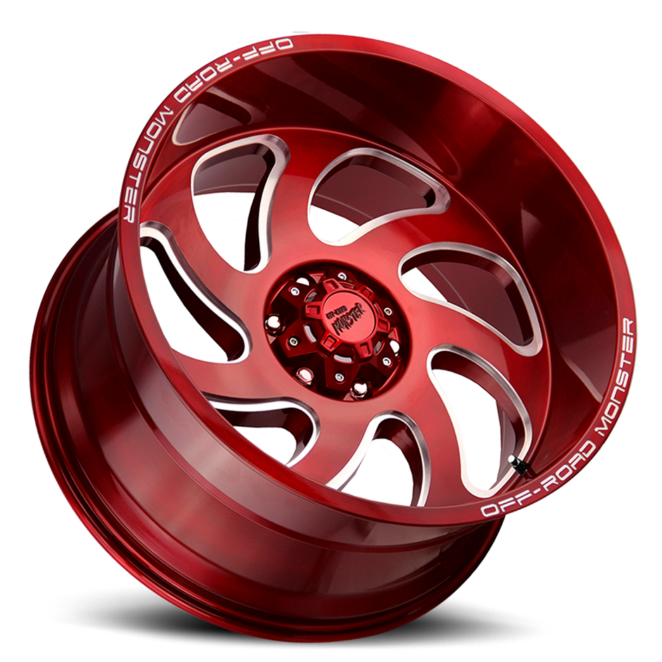 Off Road Monster Wheels M07 R Candy Red | 22x12 -44mm | 6x135 | 2004–2026 Ford F-150 & Expedition