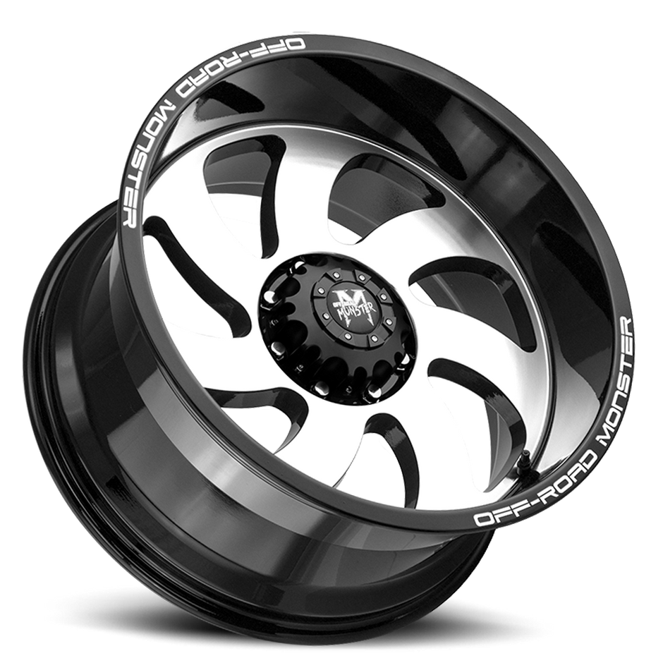 Off Road Monster Wheels M07 GBM Gloss Black | 22x12 -44mm | 6x139.7 | Truck/SUV Wheel