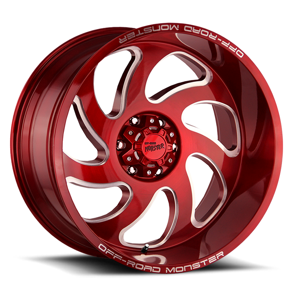 Off Road Monster Wheels M07 R Candy Red | 22x12 -44mm | 6x139.7 | Truck/SUV Wheel