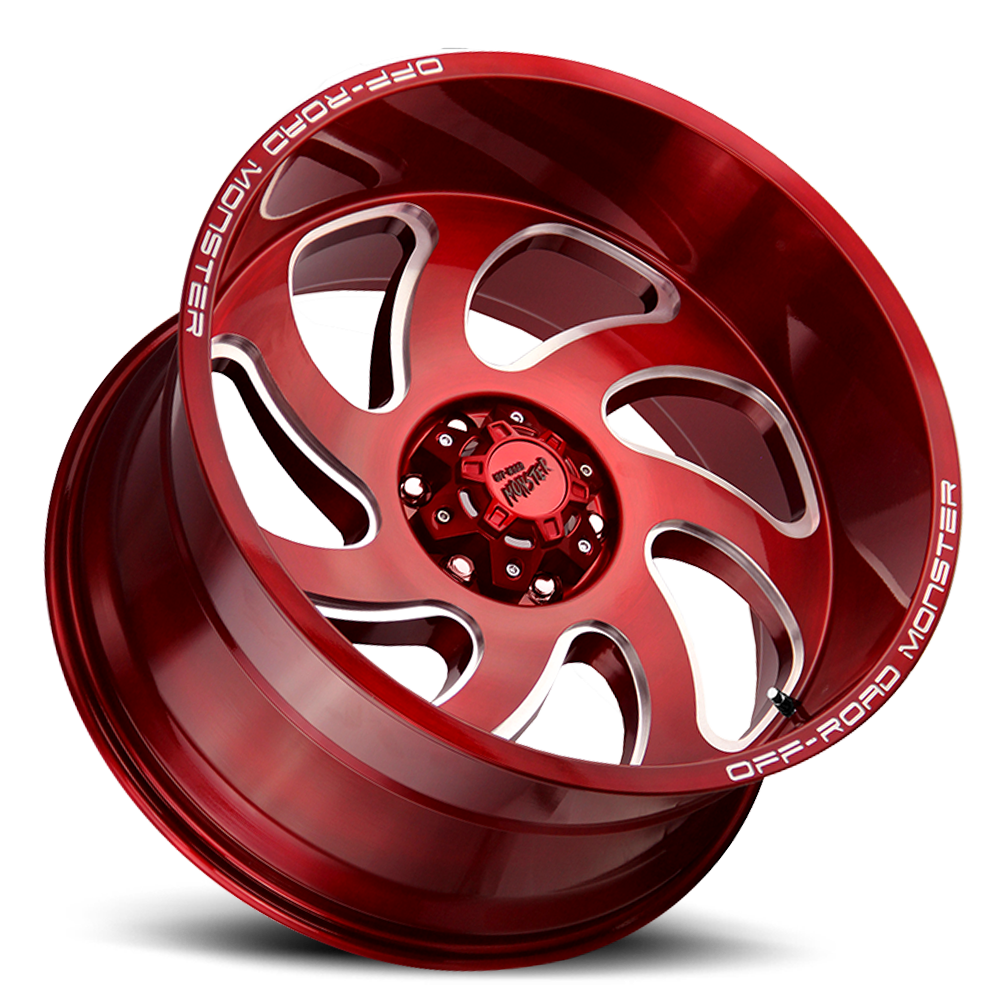 Off Road Monster Wheels M07 R Candy Red | 22x12 -44mm | 8x165.1 | HD Truck Wheel