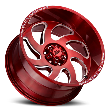 Off Road Monster Wheels M07 R Candy Red | 22x12 -44mm | 8x165.1 | HD Truck Wheel