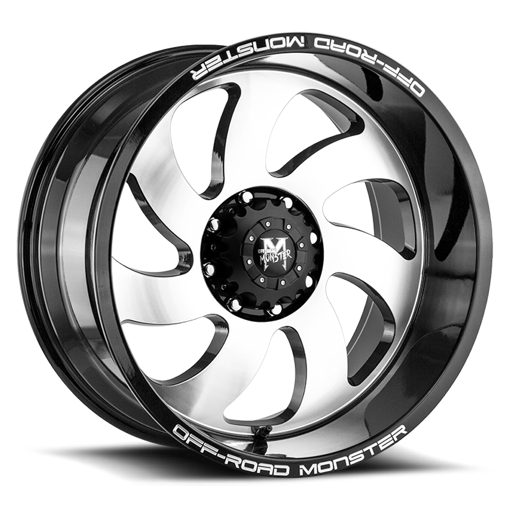 Off Road Monster Wheels M07 GBM Gloss Black | 24x12 -44mm | 6x139.7 | Truck/SUV Wheel