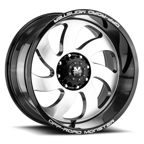 Off Road Monster Wheels M07 GBM Gloss Black | 24x12 -44mm | 6x139.7 | Truck/SUV Wheel