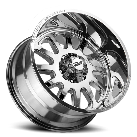 Off Road Monster Wheels M17 C Chrome | 20x10 -19mm | 5x127 | Jeep Wrangler & Gladiator