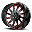 Off Road Monster Wheels M17 GBMLR Gloss Black/Candy Red | 20x10 -19mm | 6x139.7 | Truck/SUV Wheel
