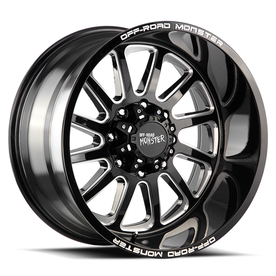 Off Road Monster Wheels M17 GBML Gloss Black | 22x12 -44mm | 6x135 | 2004–2026 Ford F-150 & Expedition