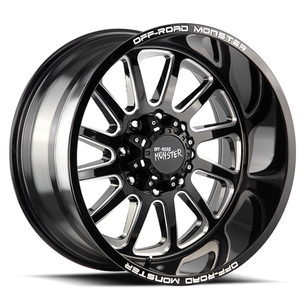 Off Road Monster Wheels M17 GBML Gloss Black | 22x12 -44mm | 6x139.7 | Truck/SUV Wheel
