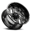 Off Road Monster Wheels M19 GBML Gloss Black | 20x10 -19mm | 5x127 | Jeep Wrangler & Gladiator