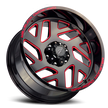 Off Road Monster Wheels M19 GBMLR Gloss Black/Candy Red | 20x10 -19mm | 6x135 | 2004–2026 Ford F-150 & Expedition
