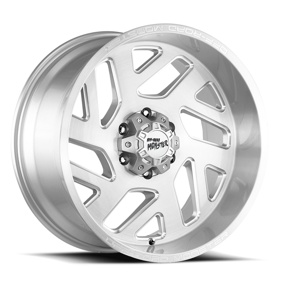 Off Road Monster Wheels M19 BSML Brushed Silver | 20x10 -19mm | 6x139.7 | Truck/SUV Wheel