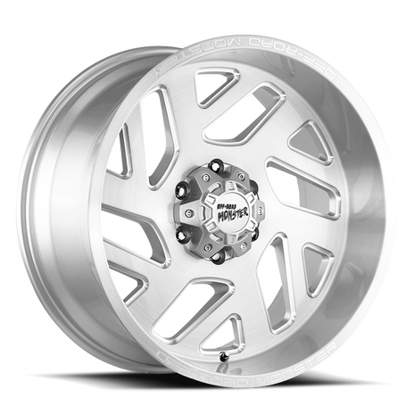 Off Road Monster Wheels M19 BSML Brushed Silver | 20x10 -19mm | 6x139.7 | Truck/SUV Wheel
