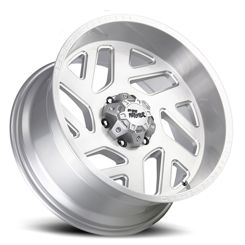 Off Road Monster Wheels M19 BSML Brushed Silver | 20x10 -19mm | 6x139.7 | Truck/SUV Wheel