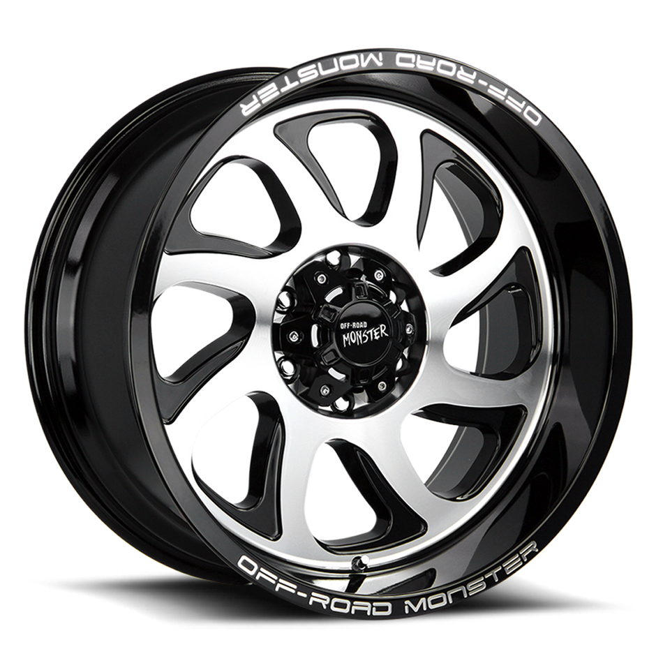 Off Road Monster Wheels M22 GBM Gloss Black | 22x12 -44mm | 6x135 | 2004–2026 Ford F-150 & Expedition